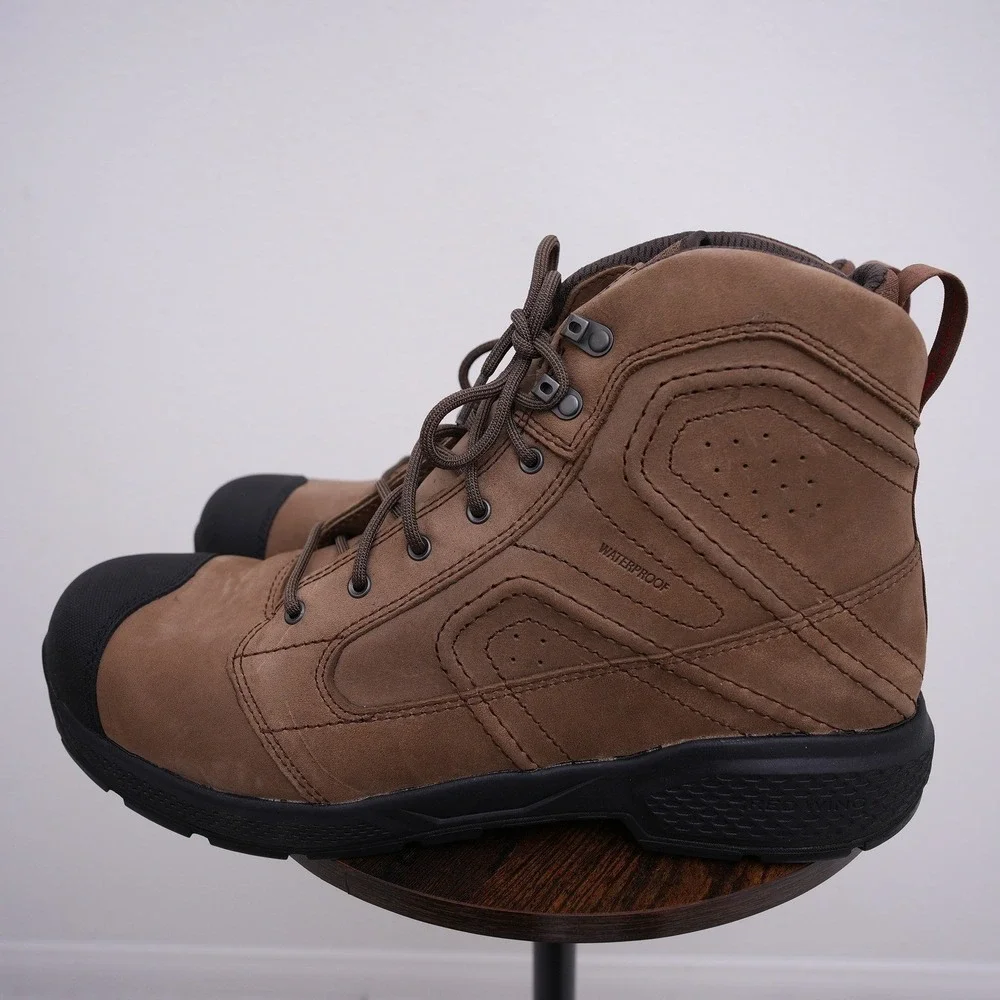 Red Wing 2454‎ Men Waterproof Aluminum Toe Work Boots Brown Leather 13 E2 Wide